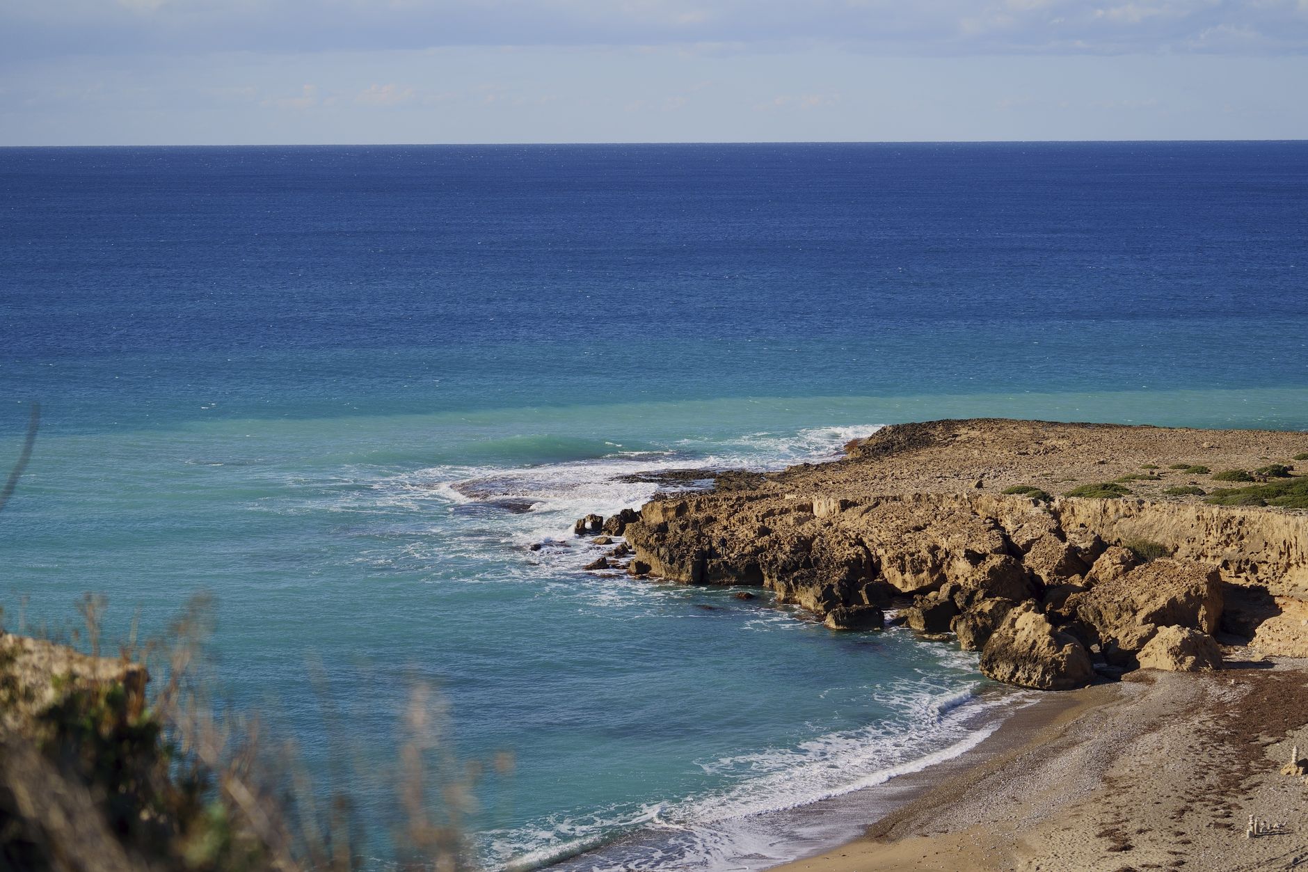 Explore the serene beauty of Peyia's coast in Cyprus with this stunning seascape.