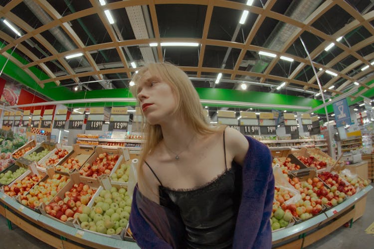 Woman In A Grocery Store 