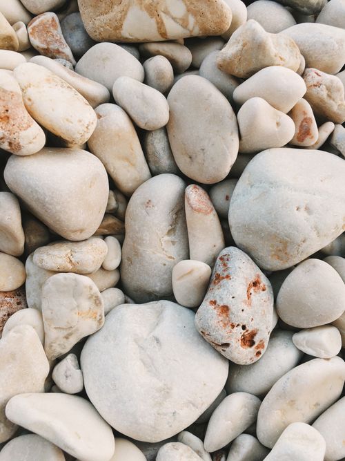 Free Close-up of smooth white stones with subtle textures, perfect for nature backgrounds. Stock Photo