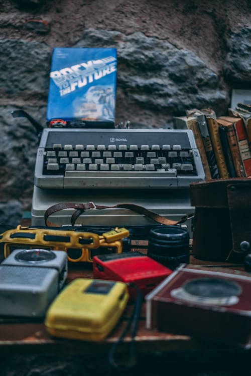 A Vintage Typewriter on the Table