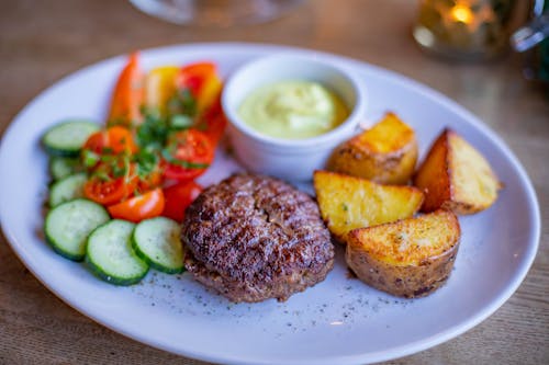 Cooked Food on White Ceramic Plate