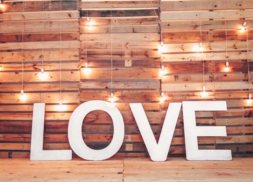 Free White Love Free Standing Letters Stock Photo