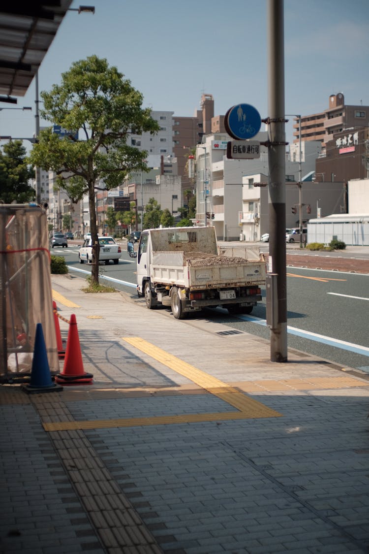 White Truck On The Road