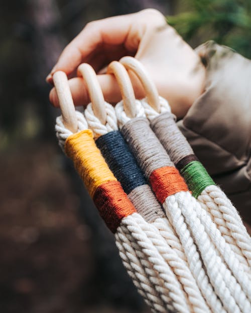 A Person Holding Coils of Rope