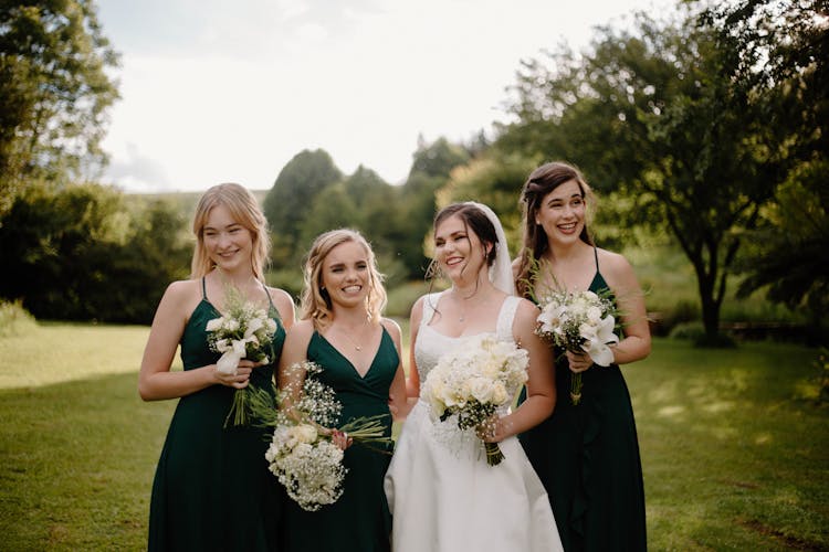 Portrait Of Bride And Bridesmaids