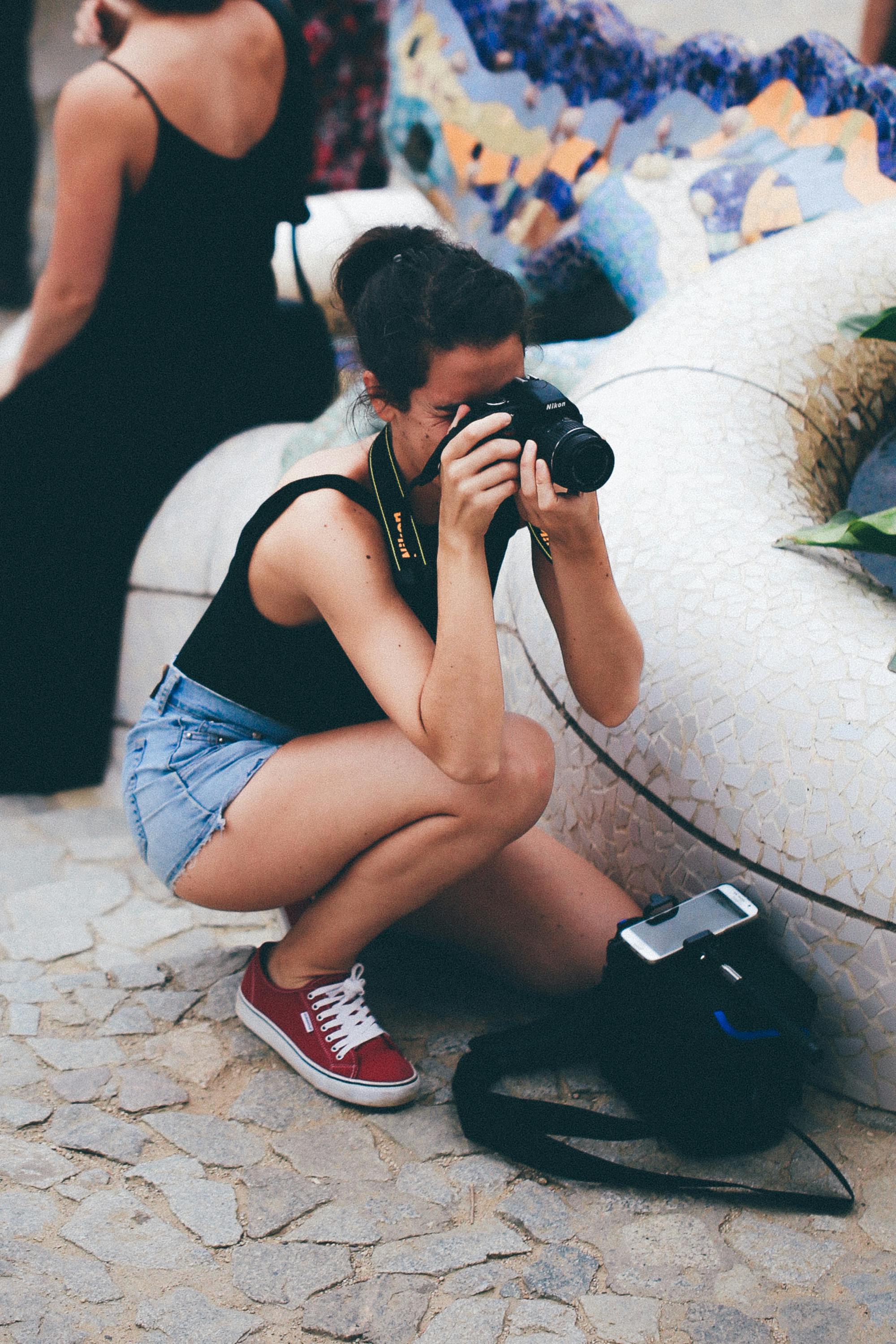 Woman Taking Photo Near to Tree · Free Stock Photo