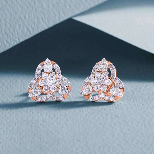Diamond drop earrings