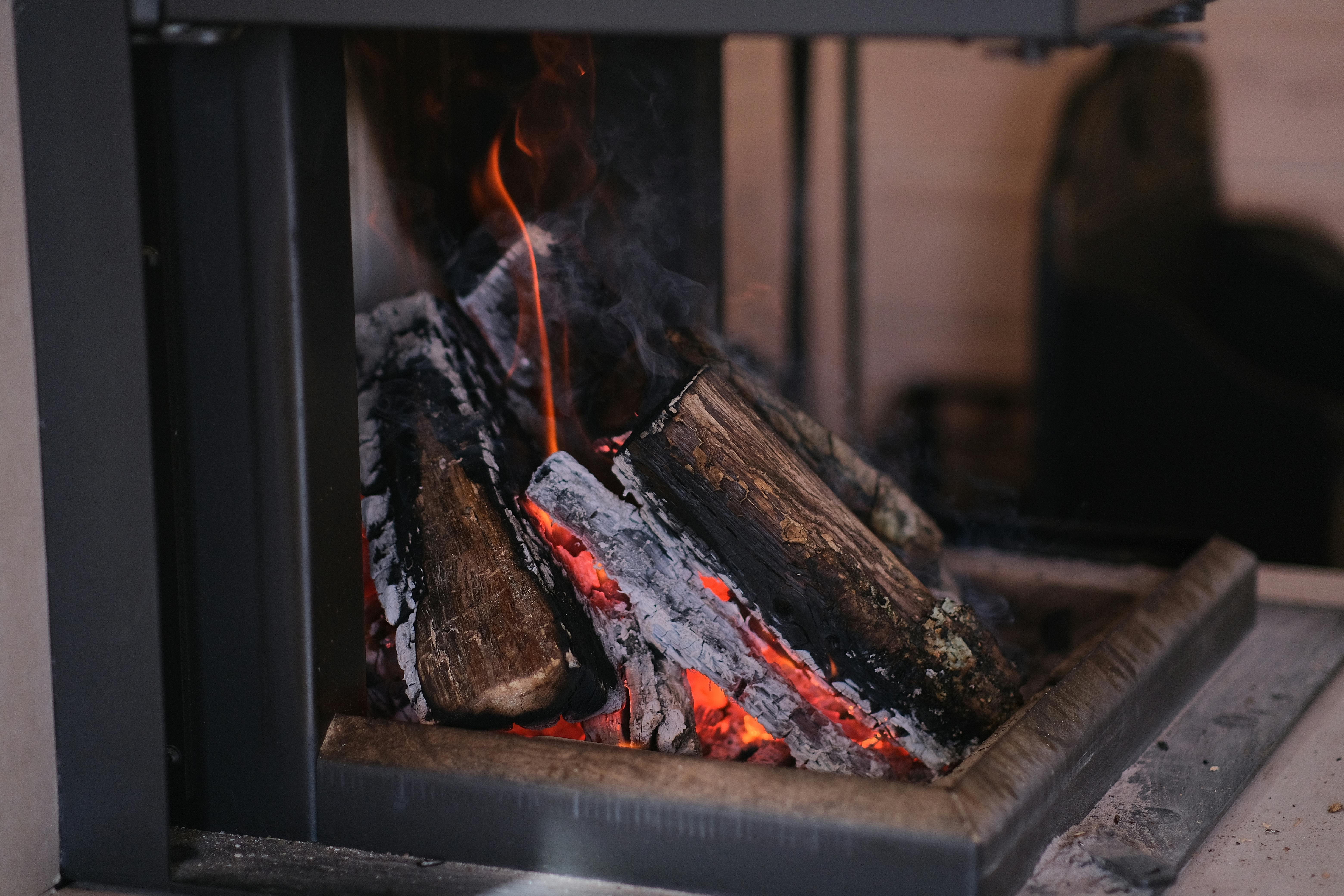 Burning Wood on Fire Pit · Free Stock Photo