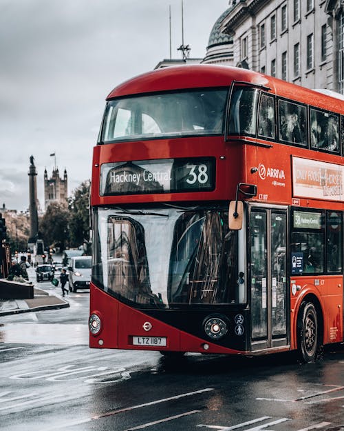 Red Double Decker Bus on Road