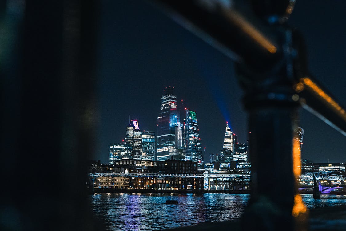 City Skyline during Night Time