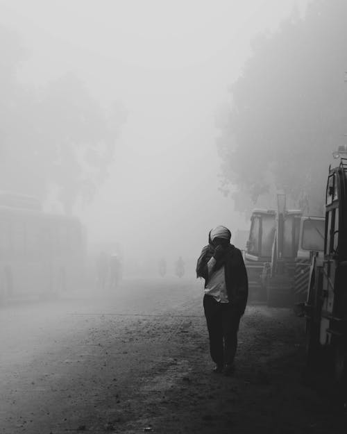 Základová fotografie zdarma na téma černobílý, kouř, mlha