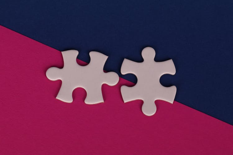 Close Up Of Puzzle Elements