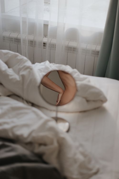 Reflection Full Body Part of Woman Body in Small Mirror Reflection · Free Stock Photo