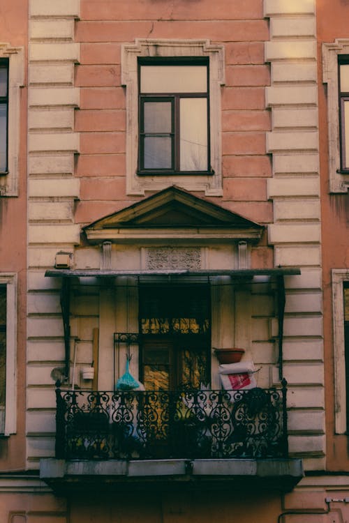 Exterior of a Building with a Balcony 