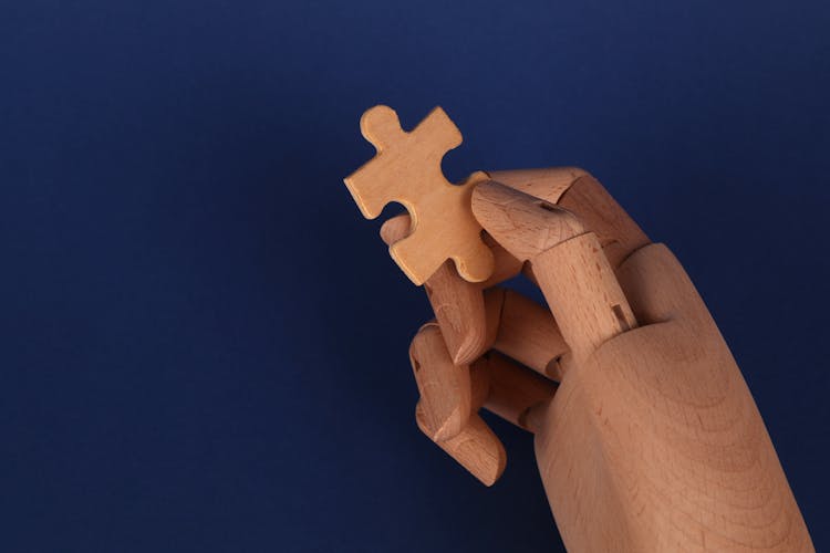 Wooden Toy Hand Holding Puzzle