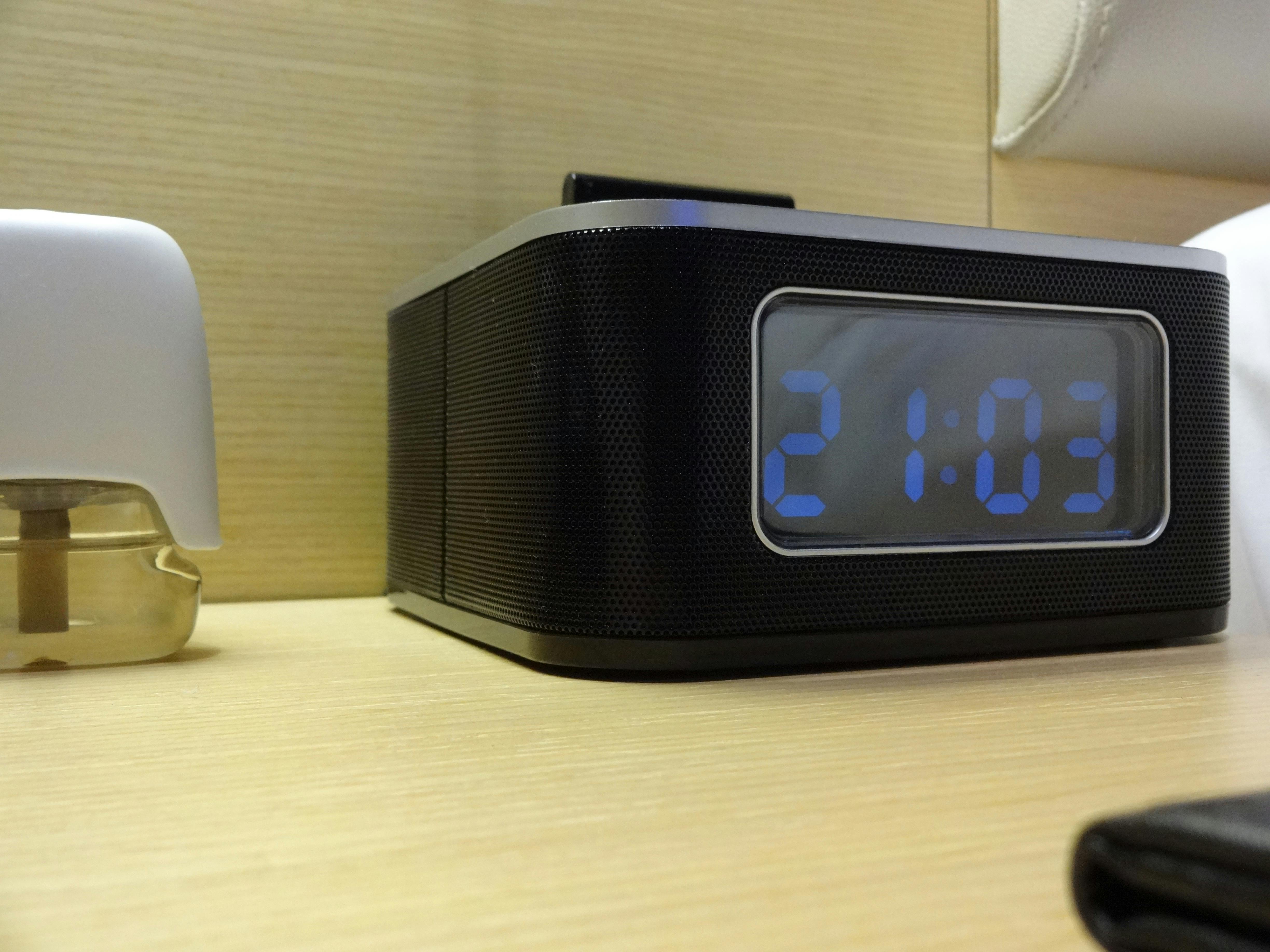 Free stock photo of alarm clock, clock, hotel room