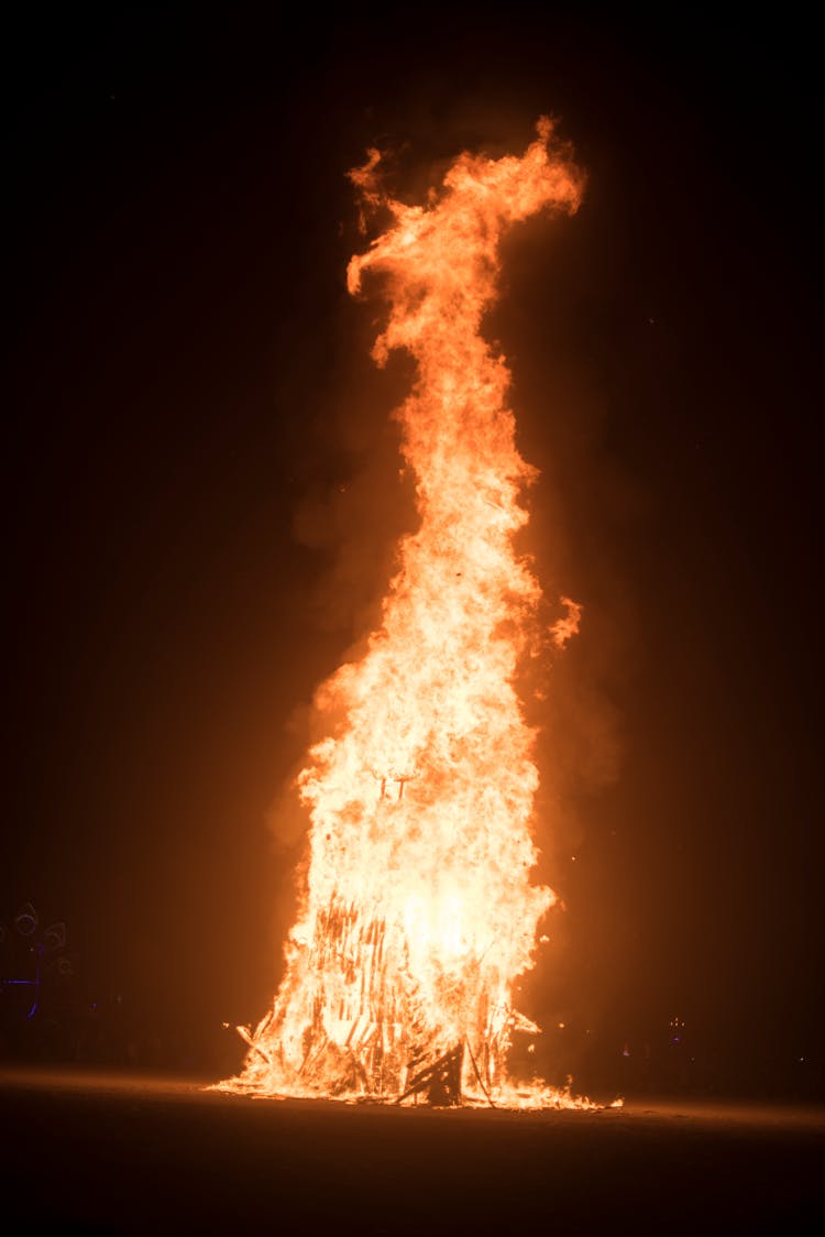 A Bonfire At Night