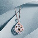 Gold and Black Round Pendant Necklace