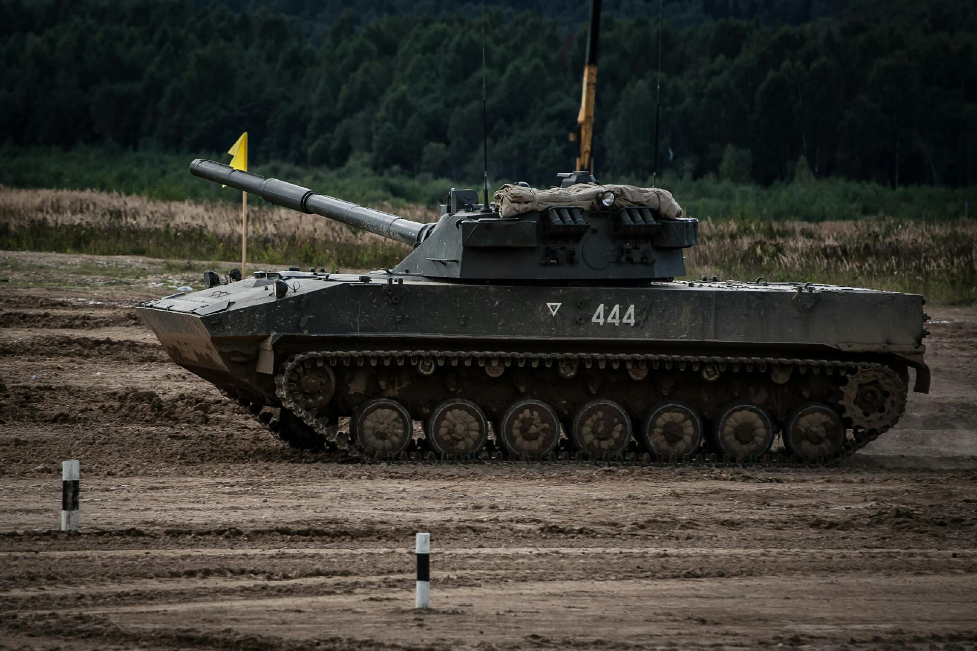 Tank on Military Training Ground