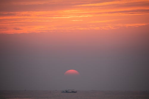 Základová fotografie zdarma na téma cestovní destinace, člun, horizont