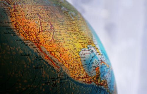 Free Brown and Blue Desk Globe Stock Photo