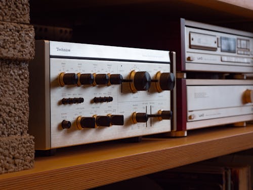 Vintage Radios on a Shelf 