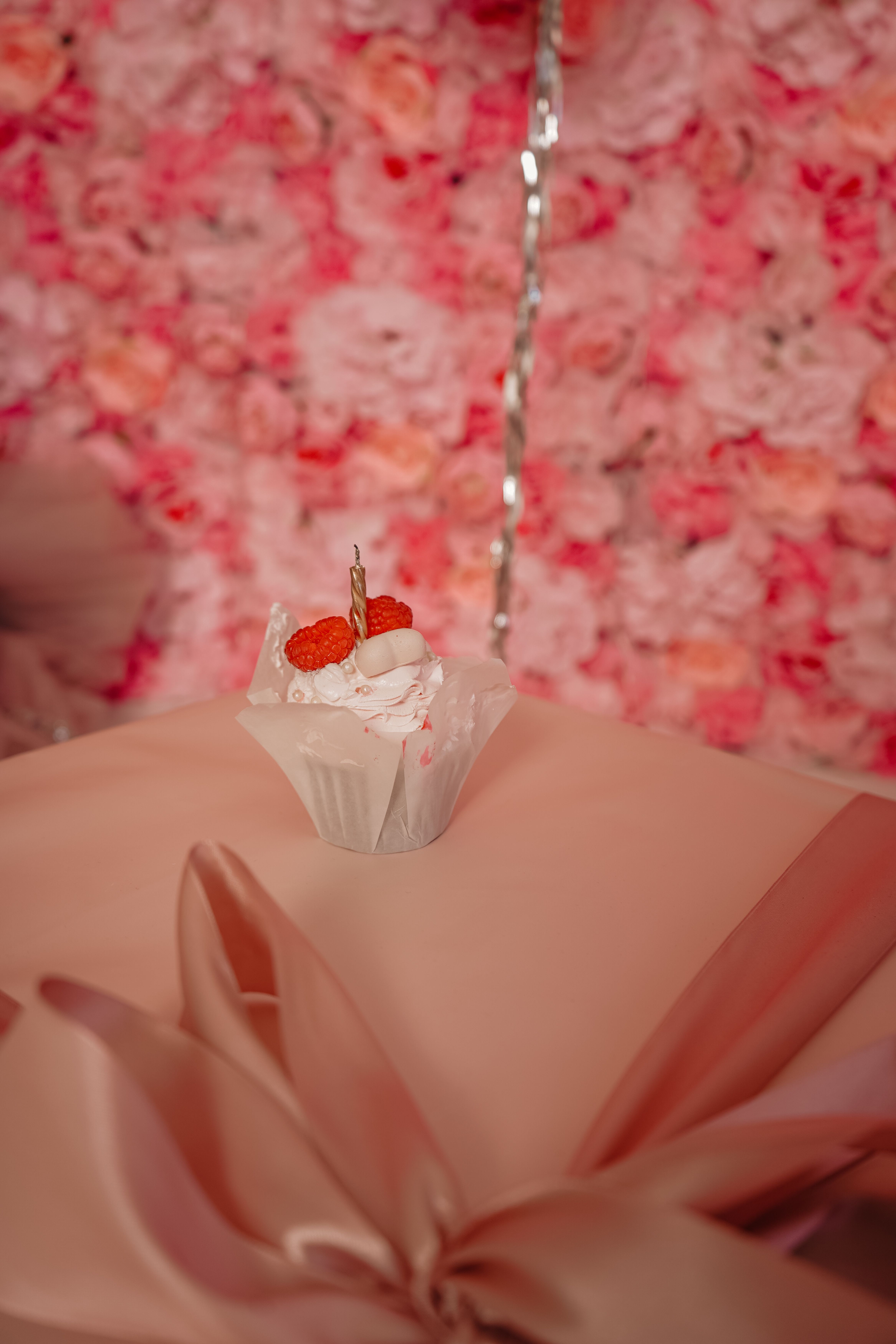 Dessert on a Table and a Pink Ribbon · Free Stock Photo