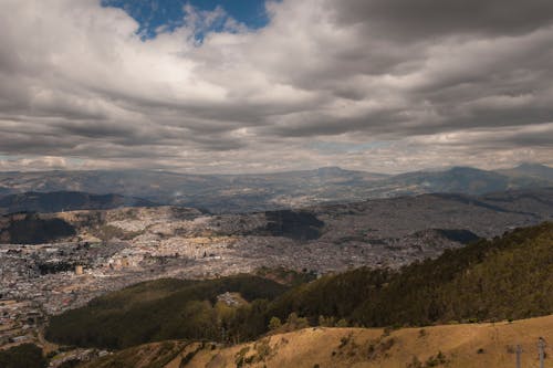 Landscape from the Monserrate in Bogota, Colombia