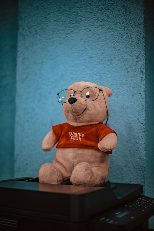免費 垂直拍攝, 眼鏡, 維尼熊 的 免費圖庫相片 圖庫相片