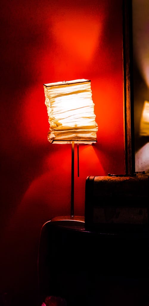 Turned on Paper Table Lamp