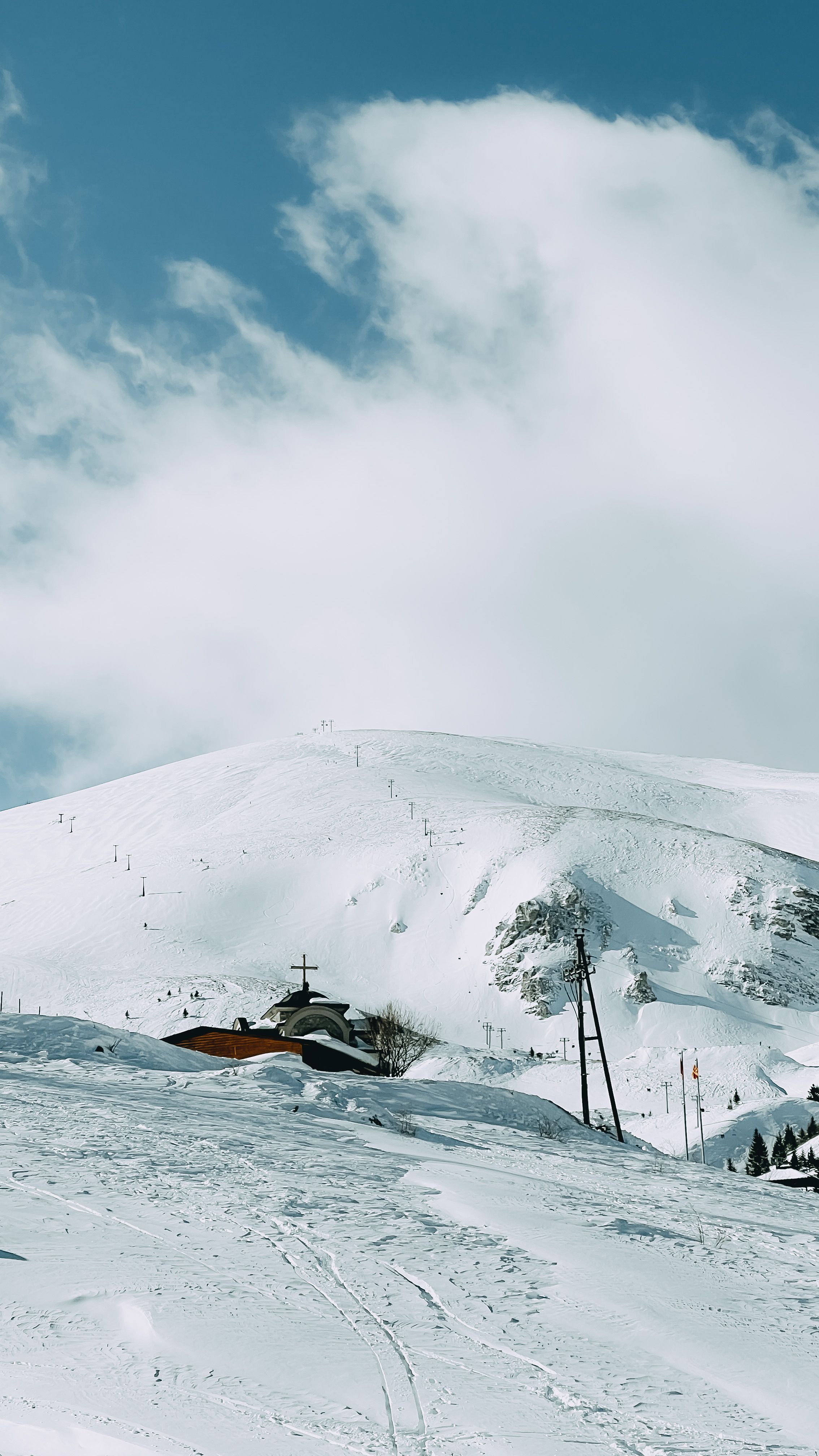Snow Covered Mountain Under White Clouds · Free Stock Photo