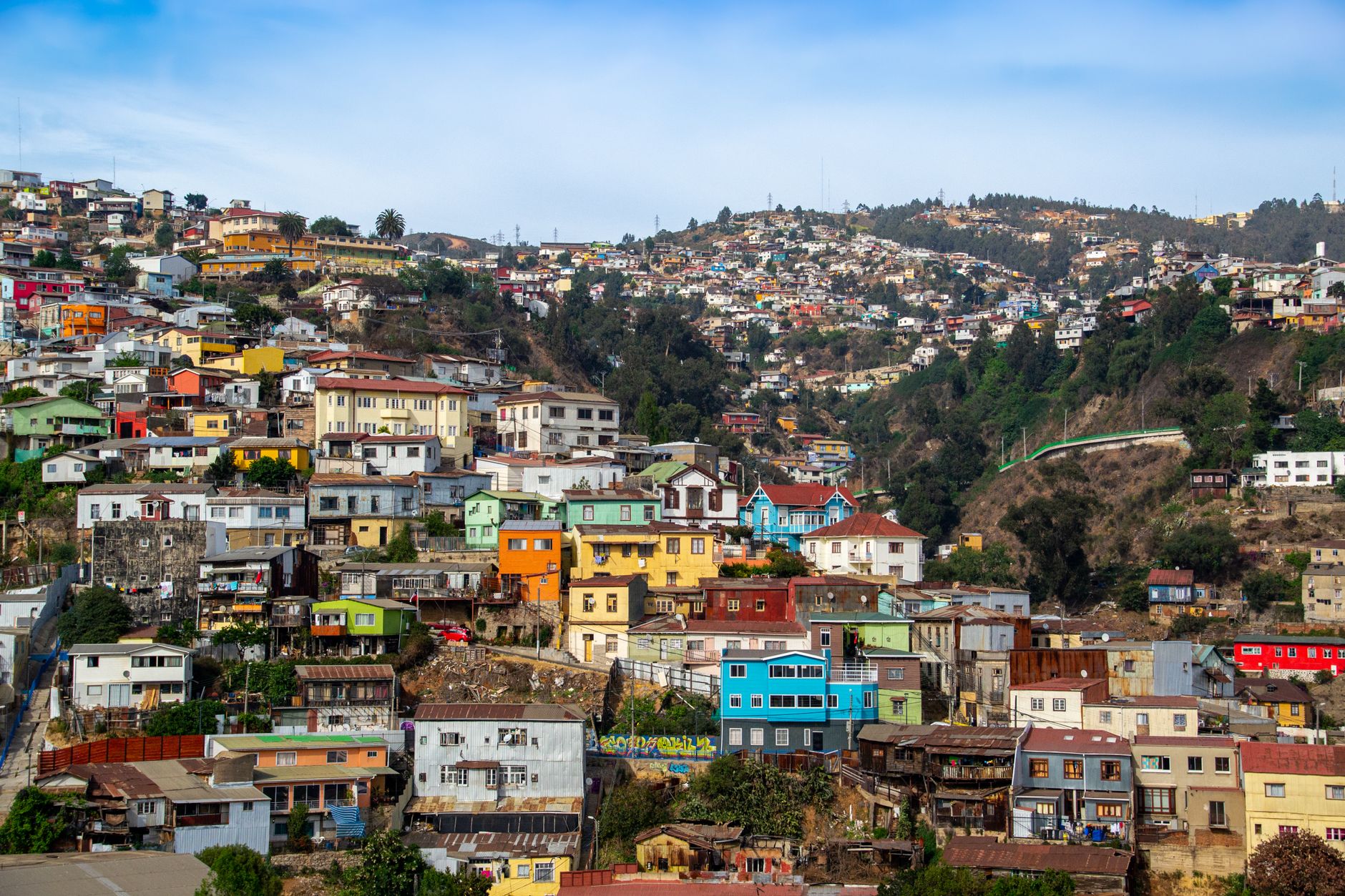 Las casas de colores de los cerros de Valparaíso