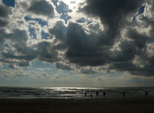 シーサイド, 厚い雲, 地平線水上の無料の写真素材