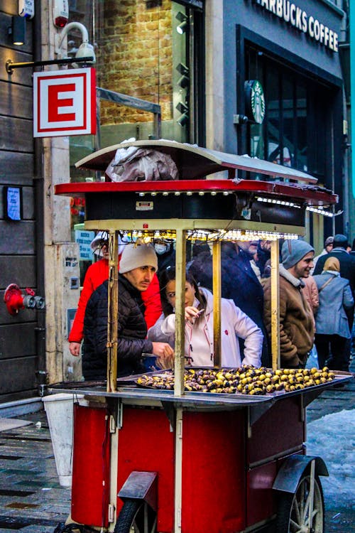 Food Stand with Chestnuts in Turkey