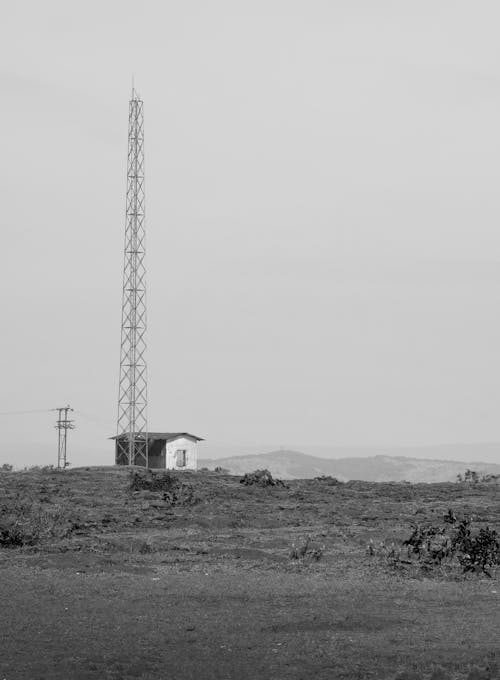 Photos gratuites de antenne, campagne, échelle des gris