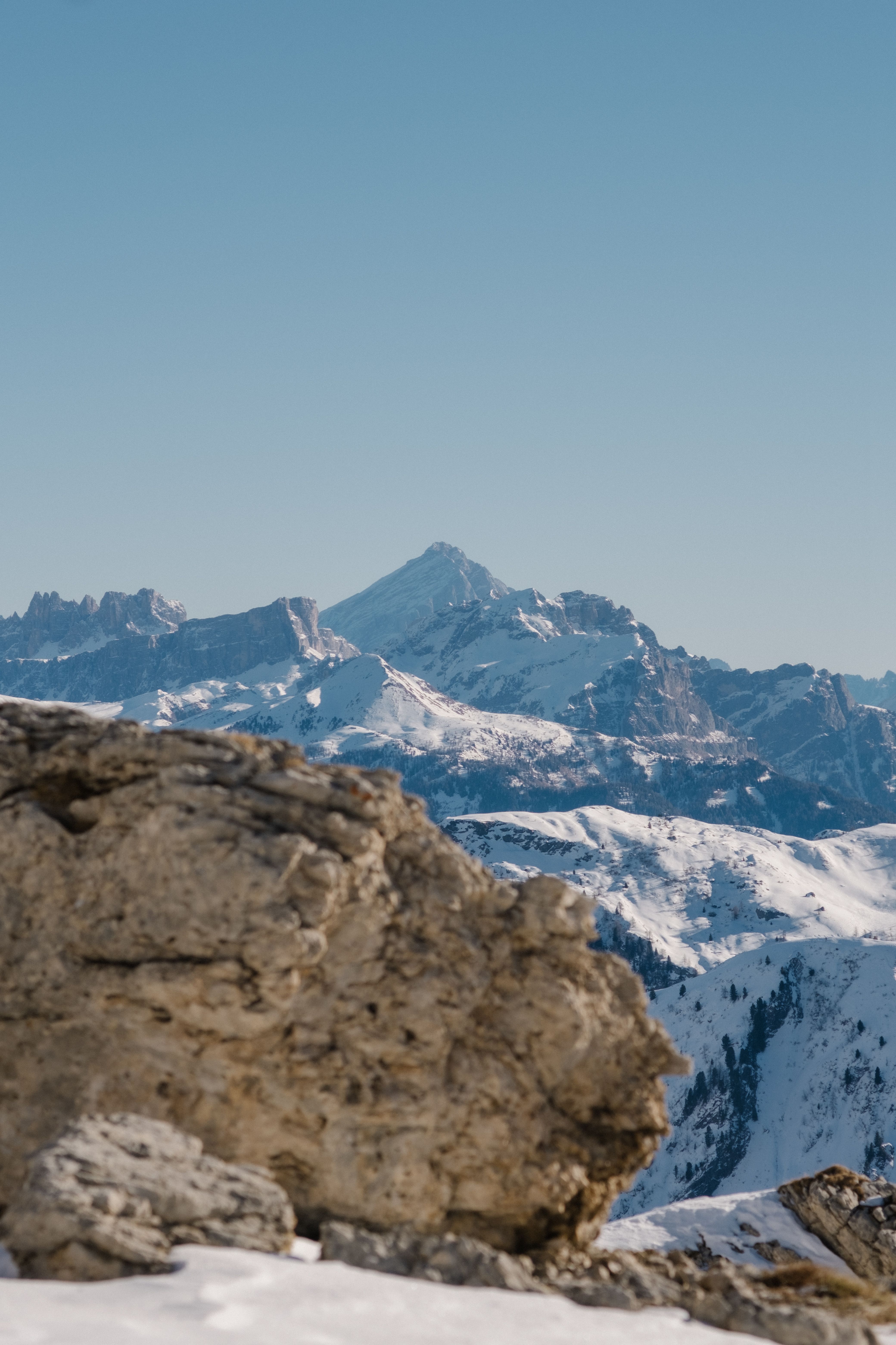 Snow Covered Mountains Under the Blue Sky · Free Stock Photo