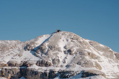 Snowcapped Mountain Under Clear Sky 