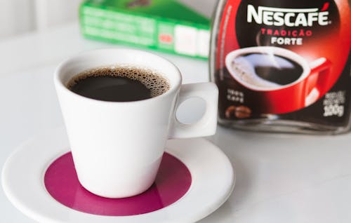 Free Close-Up Shot of a Cup of Black Coffee  Stock Photo