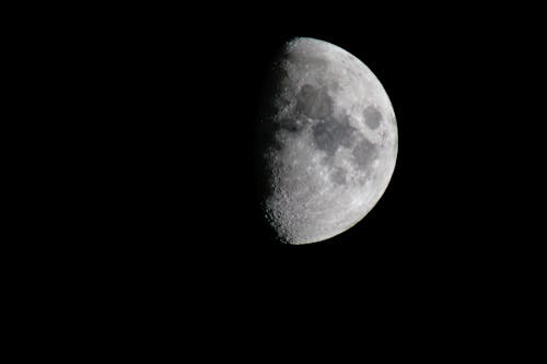 Immagine gratuita di cielo notturno, crateri, fotografia lunare