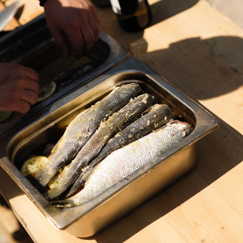 Wedding Champagne Herb Sea Bass Marinade