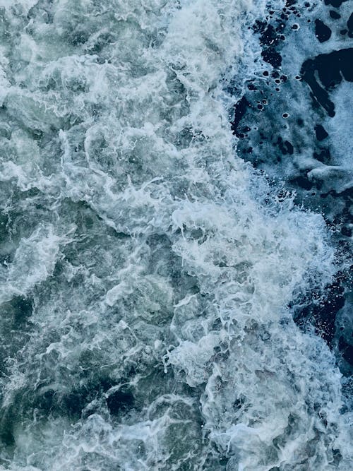 Бесплатное стоковое фото с вид сверху, вода, волна