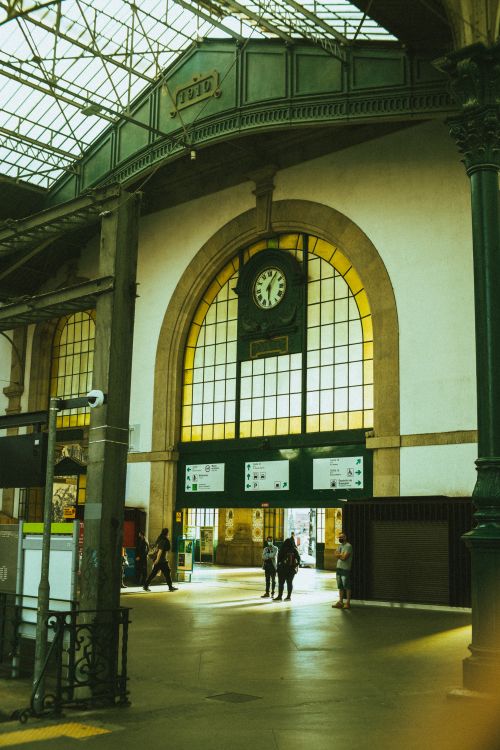 Free Interior view of the iconic São Bento railway station in Porto, showcasing its classic architecture. Stock Photo