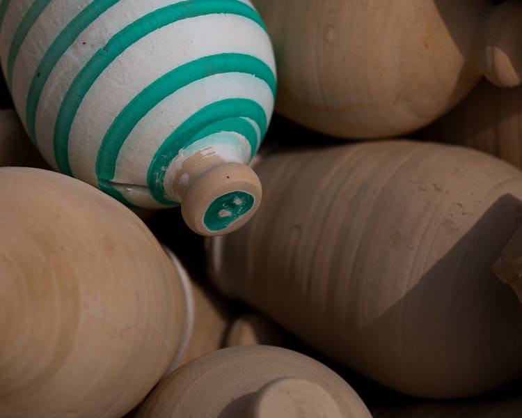 Pile Of Brown Clay Pots