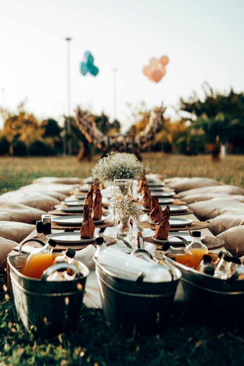 Free Charming outdoor dining arrangement with elegant table setting in İzmir, Türkiye. Stock Photo