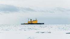 Icebreaker Ship in Ice