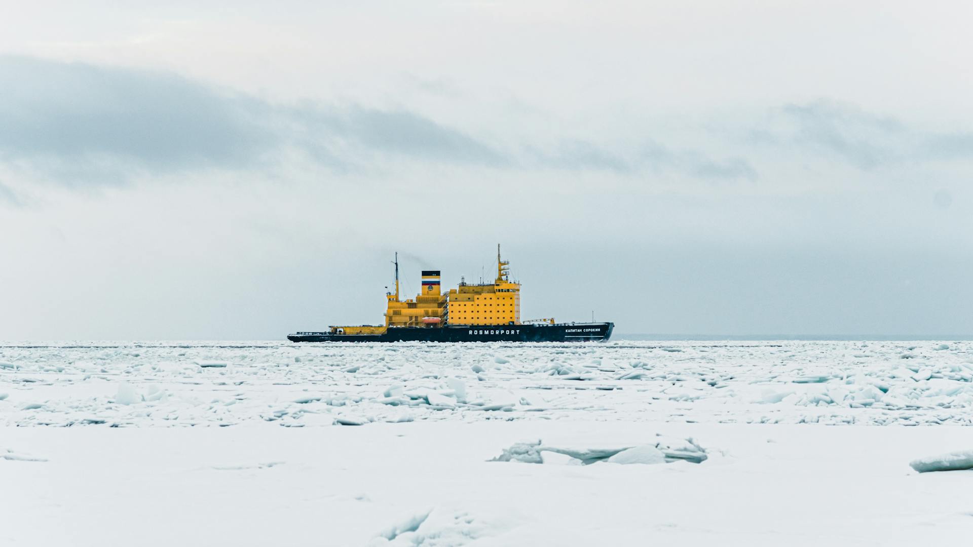 Icebreaker Ship in Ice
