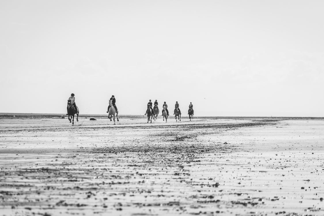 Group Horseback Riding along Beach