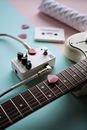 White and Black Electric Guitar