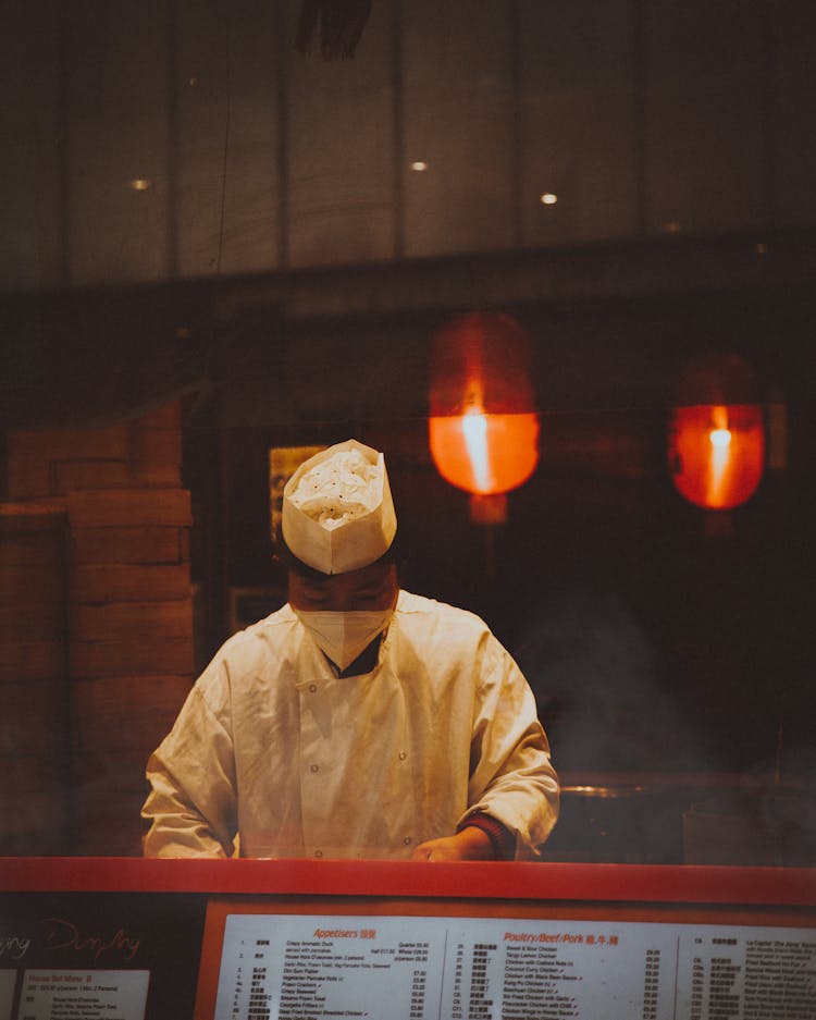 Cook Over The Restaurant Counter