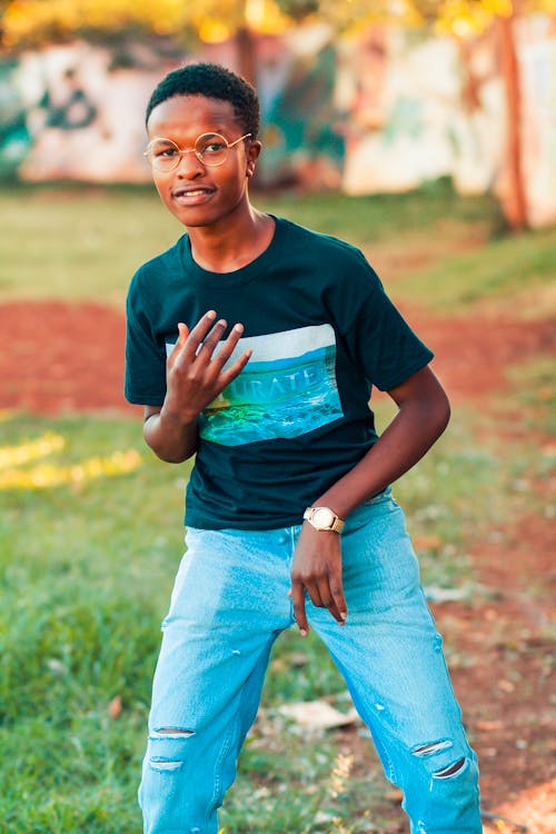 Photo of Man in Black Crew-neck Shirt